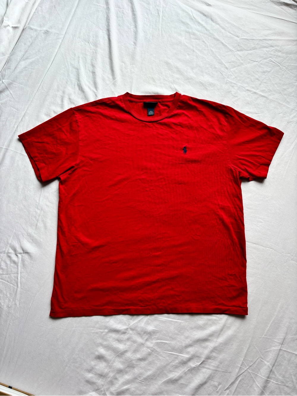 Ralph Lauren Red Short Sleeve Crew Neck Tee with Polo Pony